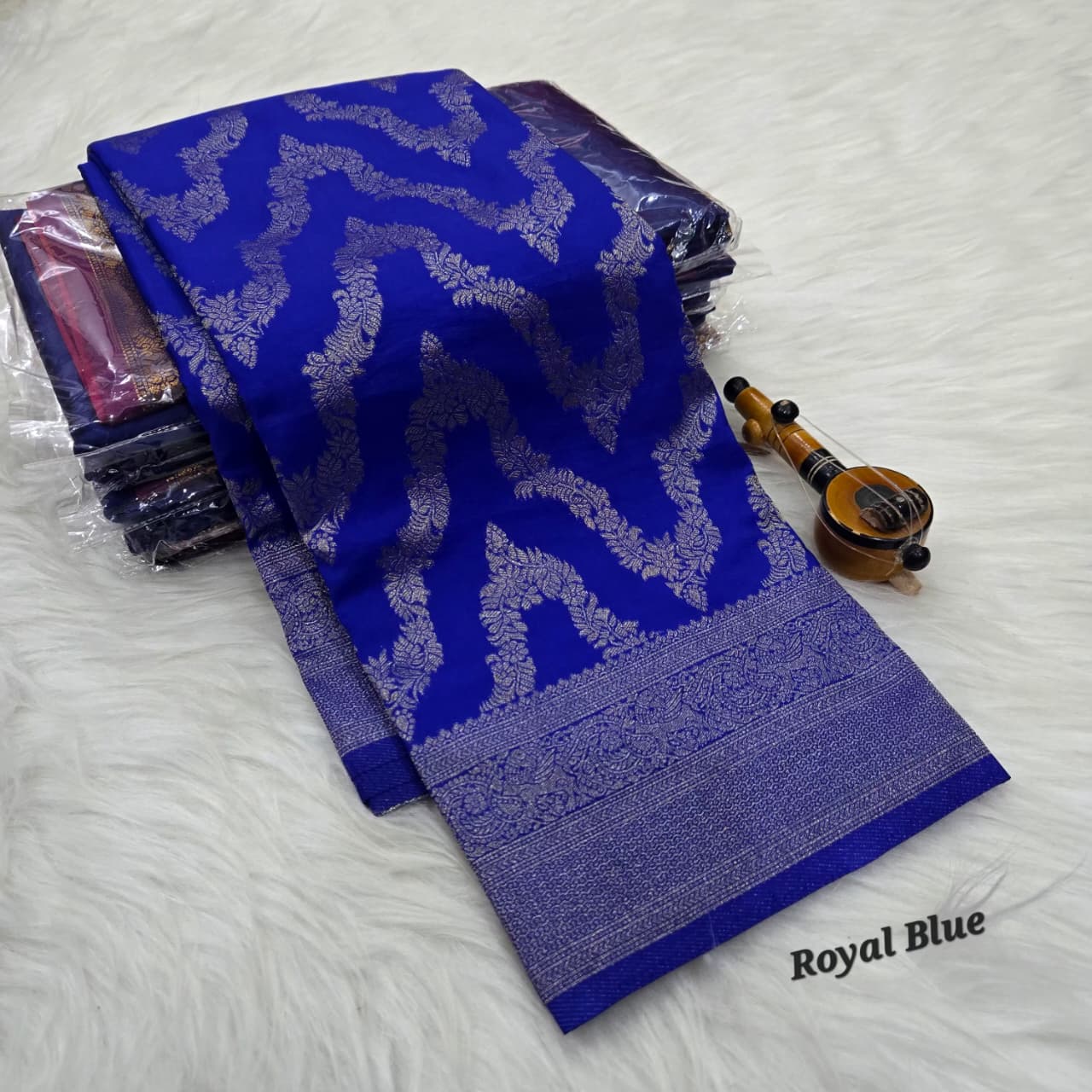 Premium Banarasi Silk Saree with Rich Pallu & Designer Blouse